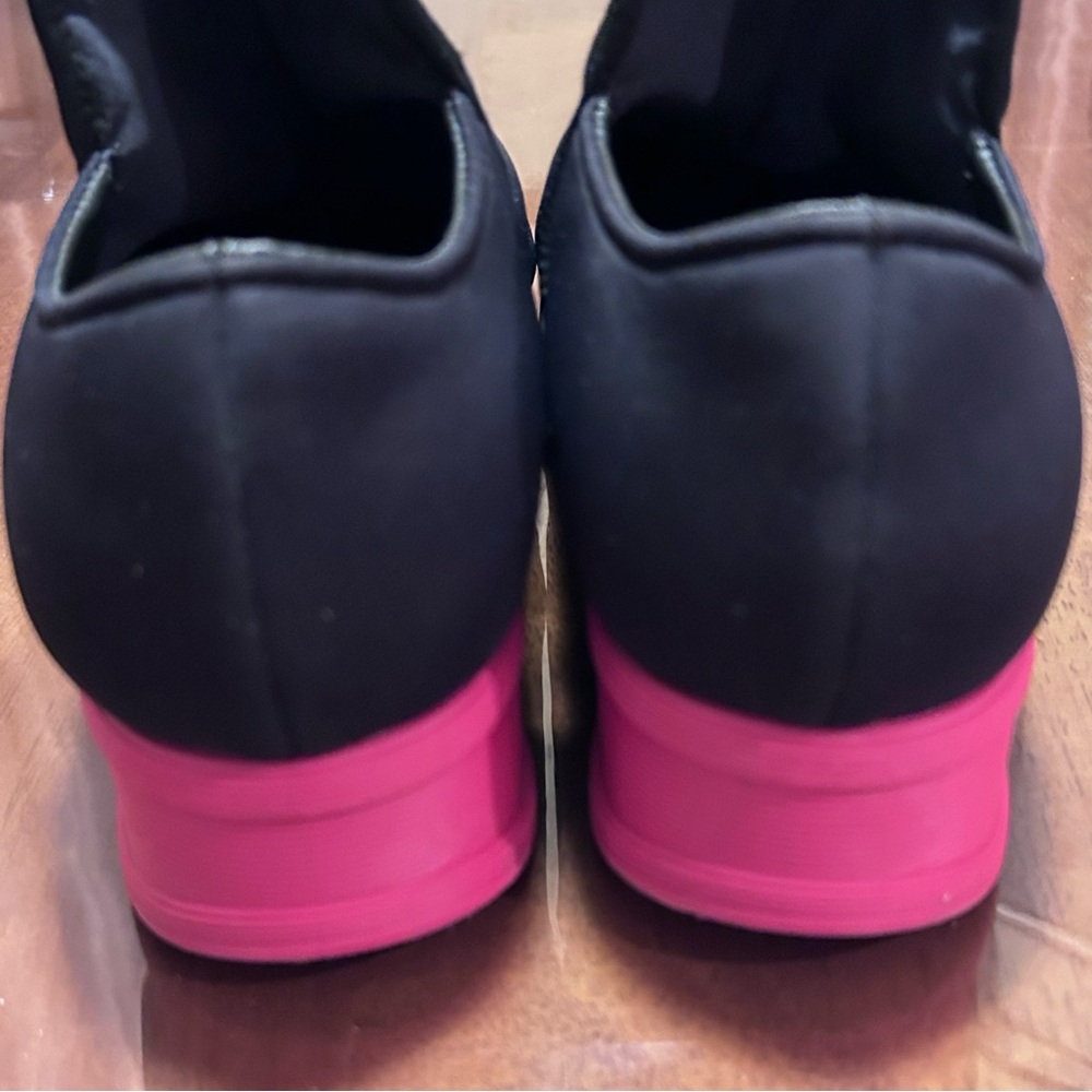 iRi NYC Black White Platform Slip On Athletic Comfort Shoes Women's EU 39 US 8.5 - Picture 5 of 14